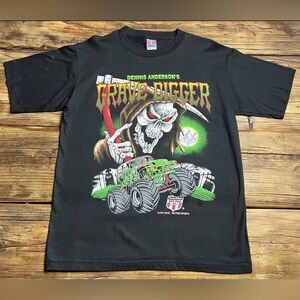 90’s Autographed Dennis Anderson Grave Digger Tee Shirt